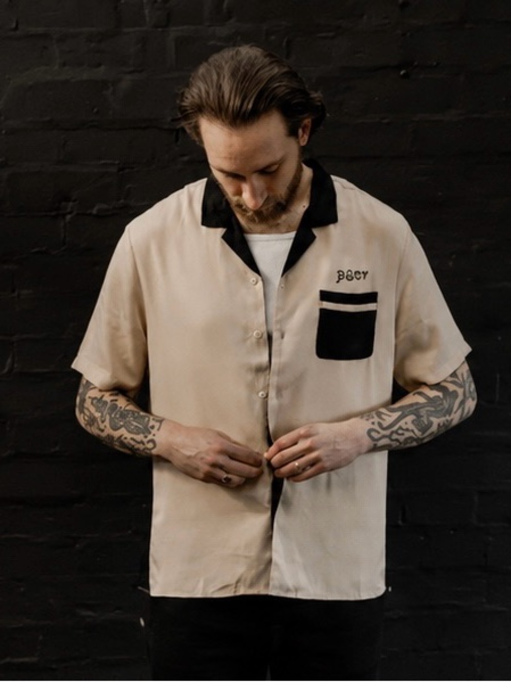 P&Co Coffee & Jazz Club Bowling Shirt Size XXL
